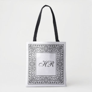 Monogramm der verzierten Knüpfarbeit Tasche