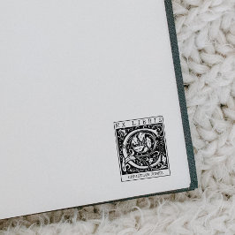 Monogramm der Vintagen Blume Briefbuch Ex Libris Gummistempel