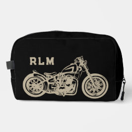 Monogramm der Vintagen Motorradaufzeichnung Waschbeutel