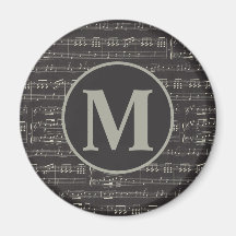 Monogramm der Vintagen Schwarzen Musiknote