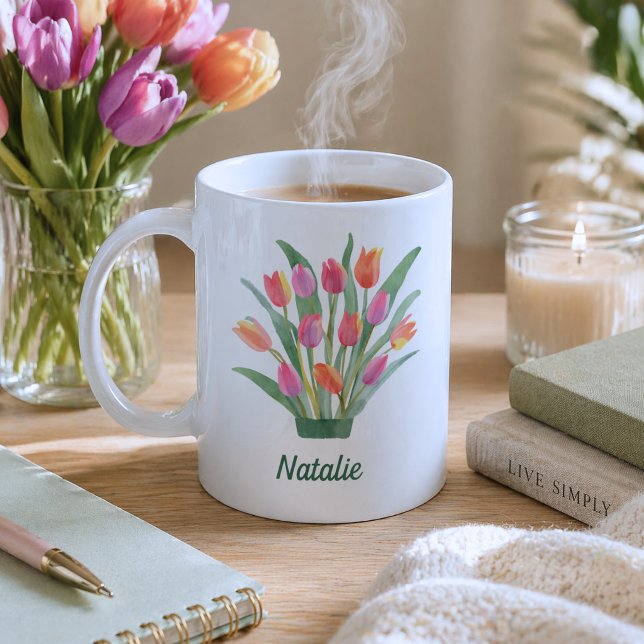 Monogramm der Wasserfarbtücher Kaffeetasse (Von Creator hochgeladen)