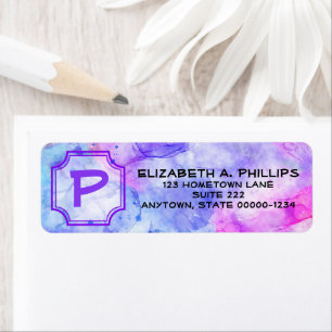 Monogramm des Anfangsbuchstabens über das pastell