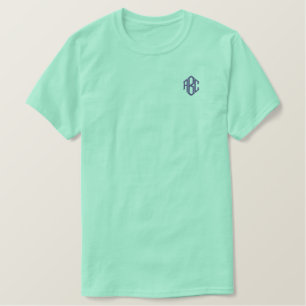 Monogramm des bestickten Shirts für saubere Minen