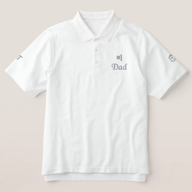 Monogramm des bestickten Vaters Nummer 1 für Männe (Design Vorderseite)