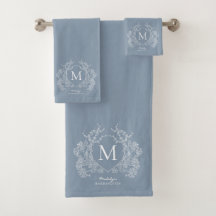 Monogramm des blauen blauen Wappen