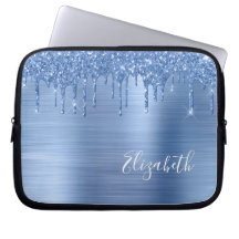 Monogramm des blauen Glitzer