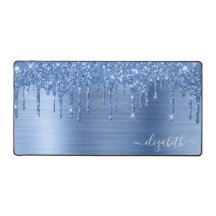 Monogramm des blauen Glitzer