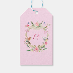 Monogramm des blutzuckersenkenden Wappen Pink Geschenkanhänger