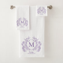Monogramm des botanischen Violett-Wappen