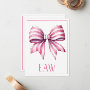 Monogramm des Bowles Coastrosa und Weiß Mitteilungskarte