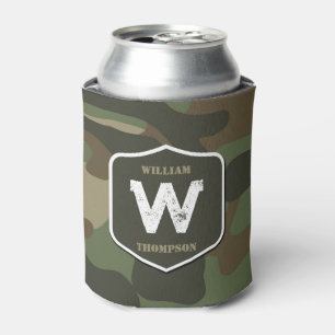 Monogramm des Camouflage Green Camouflage Arms Dosenkühler