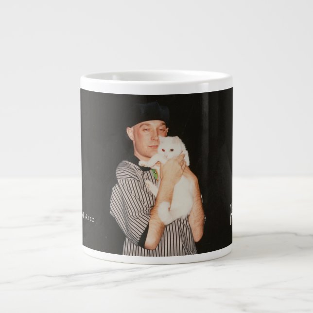 Monogramm des Cat-Fotos meiner Liebe Jumbo-Tasse (Vorderseite)