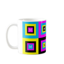 Monogramm des CMYK-Grafikdesigners