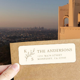 Monogramm des eleganten Greenery Floral Wedding Lo