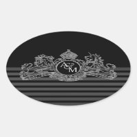 Monogramm des Emblems "Black Silver Lion Unicorn"