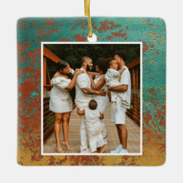Monogramm des Fotos der Kupfertürkisfarben Keramikornament