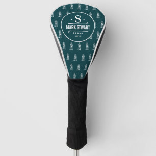 Monogramm des Goldenen Logos / Mit Monogramm Golf Headcover