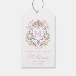 Monogramm des grandmillennialen Wappen | Bridal Geschenkanhänger