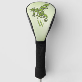 Monogramm des grünen Kampfdrachen Golf Headcover