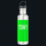 Monogramm des Individuellen Namens mit grünem Neon Edelstahlflasche<br><div class="desc">- Solides,  feines,  minimalistisches Design mit individualisierbarem Namen,  Schriftart,  Schriftart oder Schriftart... . Es ist sehr lustig und spielerisch!</div>