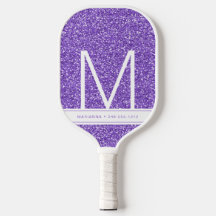 Monogramm des lila Glitzer Initial Personalisiert