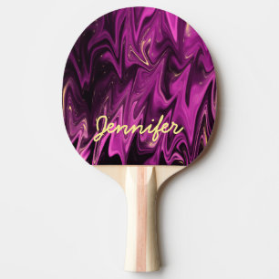 Monogramm des lila Goodmusters Tischtennis Schläger