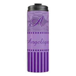 Monogramm des lila Traum-kombiniertes Entwurfs-w Thermosbecher