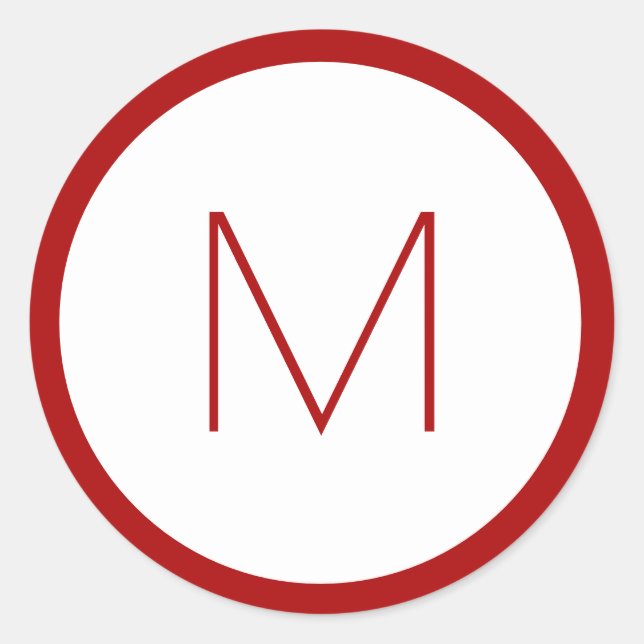 Monogramm des Minimalistischen Weihnachtsfeiertage Runder Aufkleber (Vorderseite)