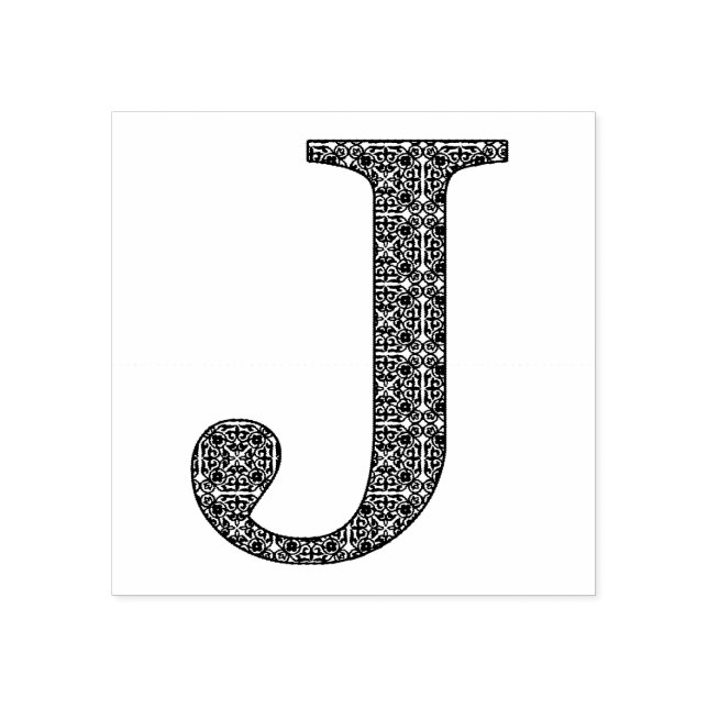 Monogramm des mittelalterlichen Damastes J Gummistempel (Prägung)