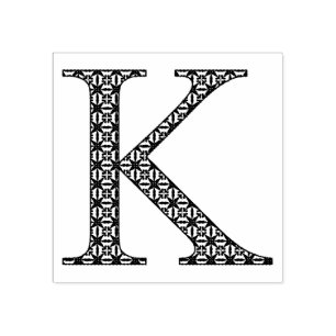 Monogramm des mittelalterlichen Damastes K Gummistempel