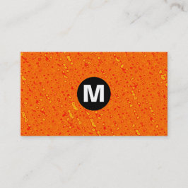 Monogramm des mittleren Punktes - Orangefarbene Te Visitenkarte