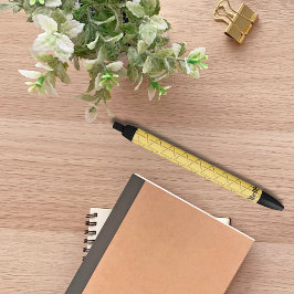 Monogramm des modernen gelben und schwarzen geomet kugelschreiber