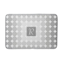 Monogramm des modernen grauen Kreises Badematte