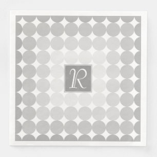 Monogramm des modernen grauen Kreises Serviette