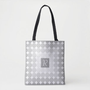 Monogramm des modernen grauen Kreises Tasche