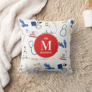 Monogramm des modernen medizinischen Krankenpflege Kissen