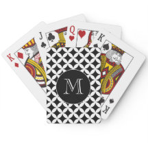 Monogramm des modernen Schwarz-Weiß-Musters