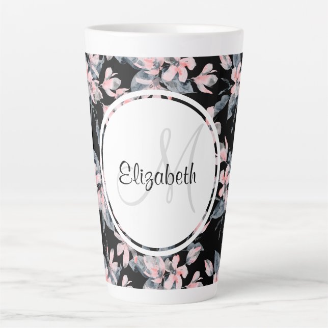 Monogramm des Musters für das blaue Flor-Farbmuste Milchtasse (Vorderseite)