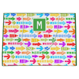 Monogramm des Musters für ein Muster eines moderne Große Geschenktüte