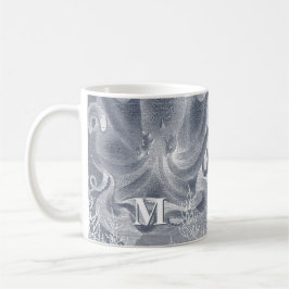 Monogramm des Nautic Octopus Coastal Beach House Kaffeetasse