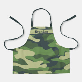 Monogramm des neutralen Musters des grünen Camoufl Schürze