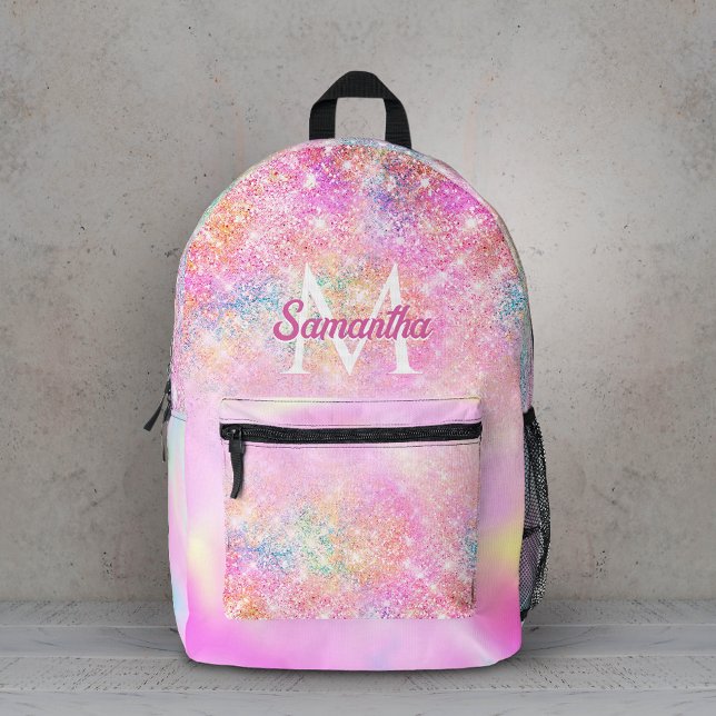 Monogramm des niedlichen Glitzer Bedruckter Rucksack (Von Creator hochgeladen)