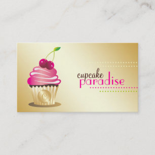 Monogramm des Paradies-311-Cupcake Visitenkarte
