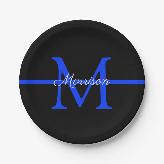 Monogramm des Party für die Polizeieinweisung in d Pappteller (Vorderseite)