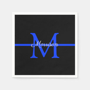 Monogramm des Party für die Polizeieinweisung in d Serviette