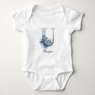 Monogramm des personalisierten Individuellen Namen Baby Strampler