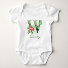 Monogramm des personalisierten Individuellen Namen Baby Strampler