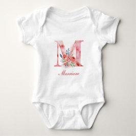 Monogramm des personalisierten Individuellen Namen Baby Strampler