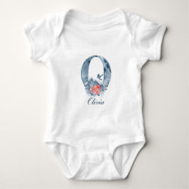 Monogramm des personalisierten Individuellen Namen Baby Strampler