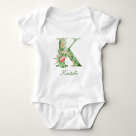 Monogramm des Personalisierten Individuellen Namen Baby Strampler